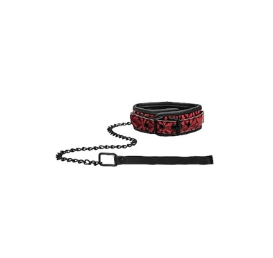 Luxury Collar with Leash - Burgundy